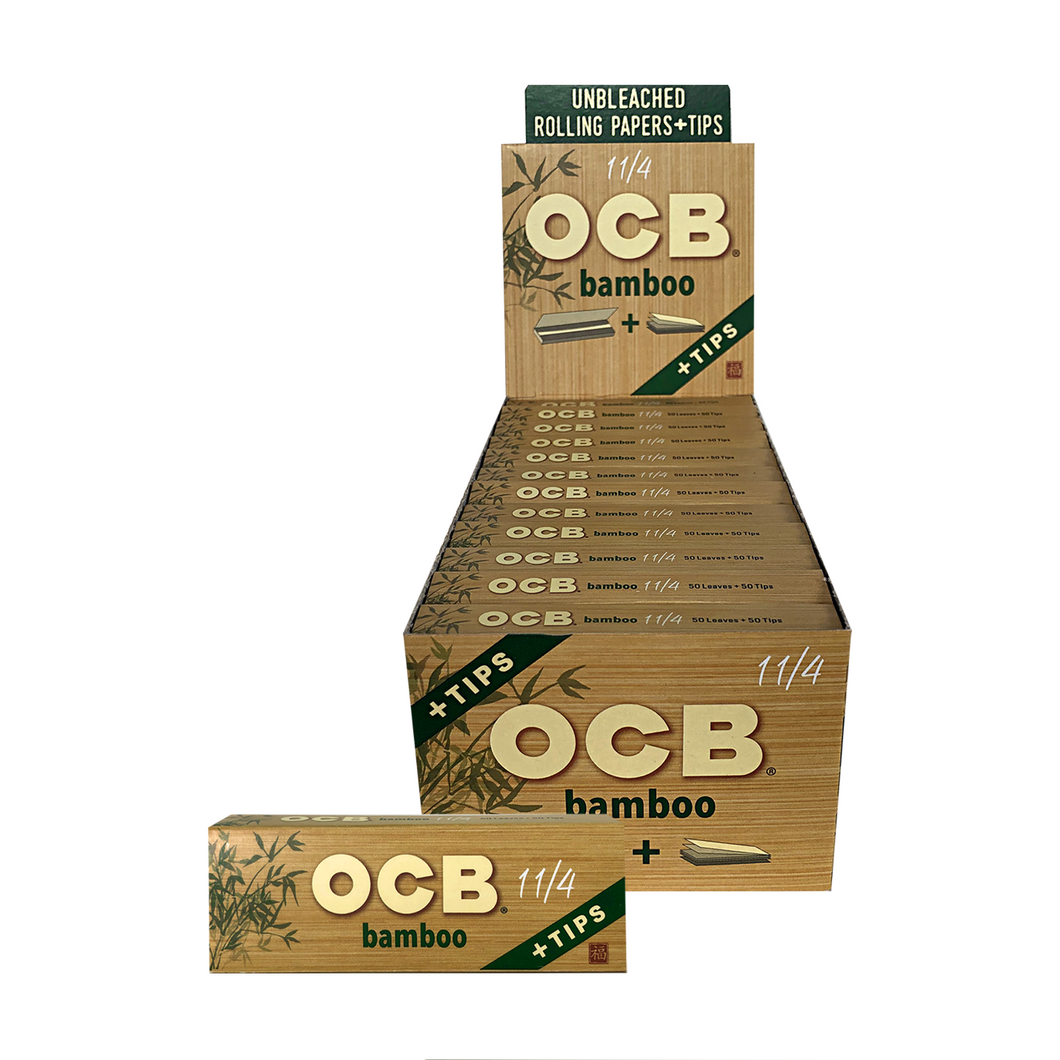 OCB Bamboo 1¼ Rolling Papers + Tips